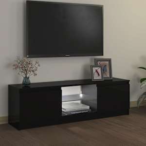 TV skříňka s LED osvětlením černá 120 x 30 x 36 cm - obrázek 5
