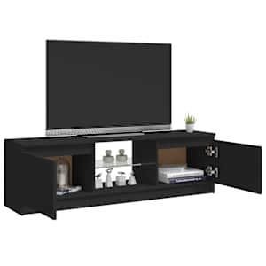 TV skříňka s LED osvětlením černá 120 x 30 x 36 cm - obrázek 7