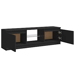 TV skříňka s LED osvětlením černá 120 x 30 x 36 cm - obrázek 9