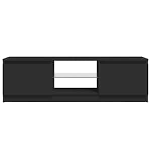 TV skříňka s LED osvětlením černá 120 x 30 x 36 cm - obrázek 10