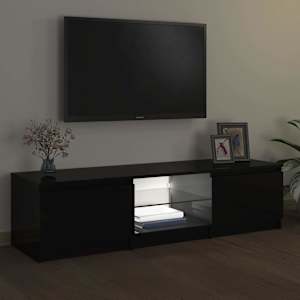 TV skříňka s LED osvětlením černá 140 x 40 x 36 cm - obrázek 4