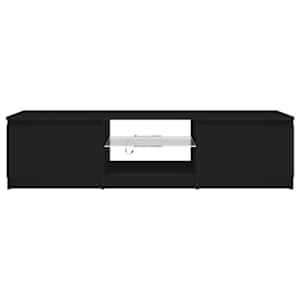 TV skříňka s LED osvětlením černá 140 x 40 x 36 cm - obrázek 9