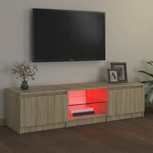 TV skříňka s LED osvětlením dub sonoma 140 x 40 x 36 cm - obrázek 5