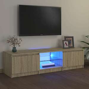 TV skříňka s LED osvětlením dub sonoma 140 x 40 x 36 cm - obrázek 1