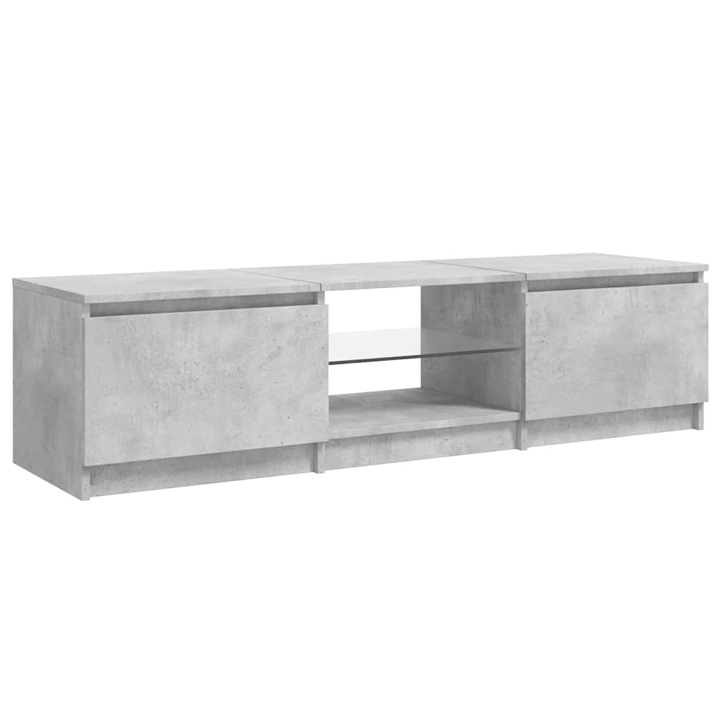 

vidaXL Tv-meubel met LED-verlichting 140x40x35,5 cm betongrijs