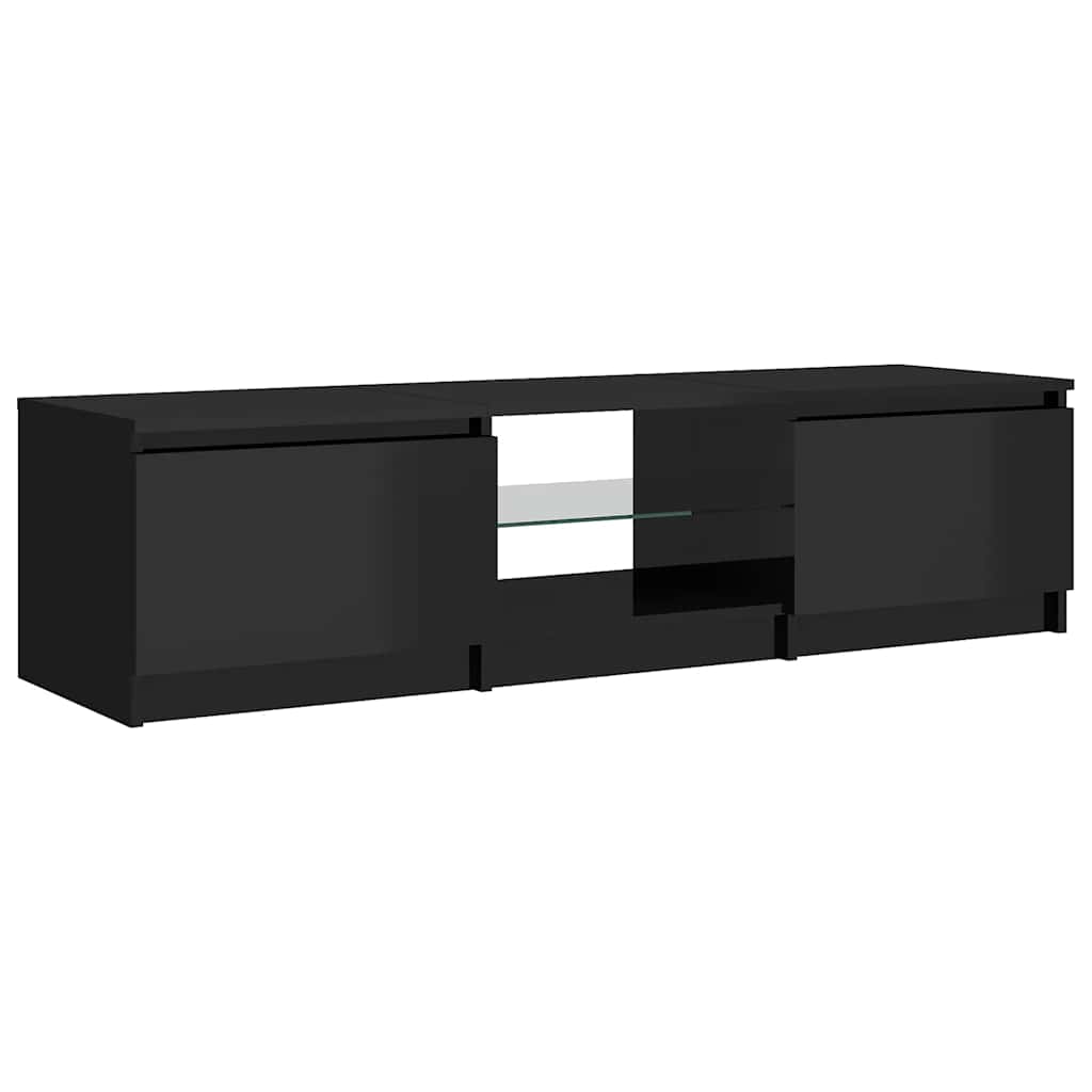 

vidaXL Tv-meubel met LED-verlichting 140x40x35,5 cm hoogglans zwart