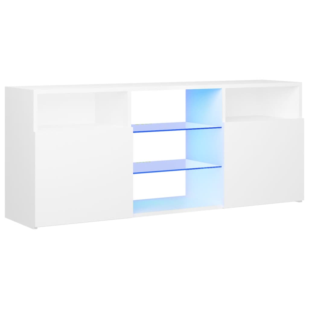 Meuble TV avec lumières LED Blanc 120x30x50 cm | meublestv.fr 3