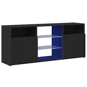 TV skříňka s LED osvětlením černá 120 x 30 x 50 cm - obrázek 3
