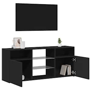 TV skříňka s LED osvětlením černá 120 x 30 x 50 cm - obrázek 5