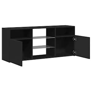 TV skříňka s LED osvětlením černá 120 x 30 x 50 cm - obrázek 10