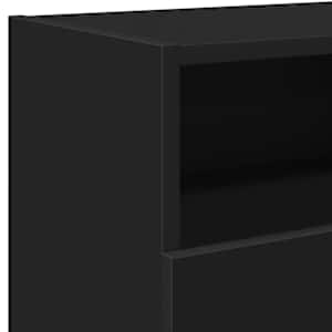 TV skříňka s LED osvětlením černá 120 x 30 x 50 cm - obrázek 11