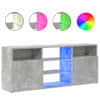 vidaXL telerialus LED-tuledega, betoonhall, 120x30x50 cm