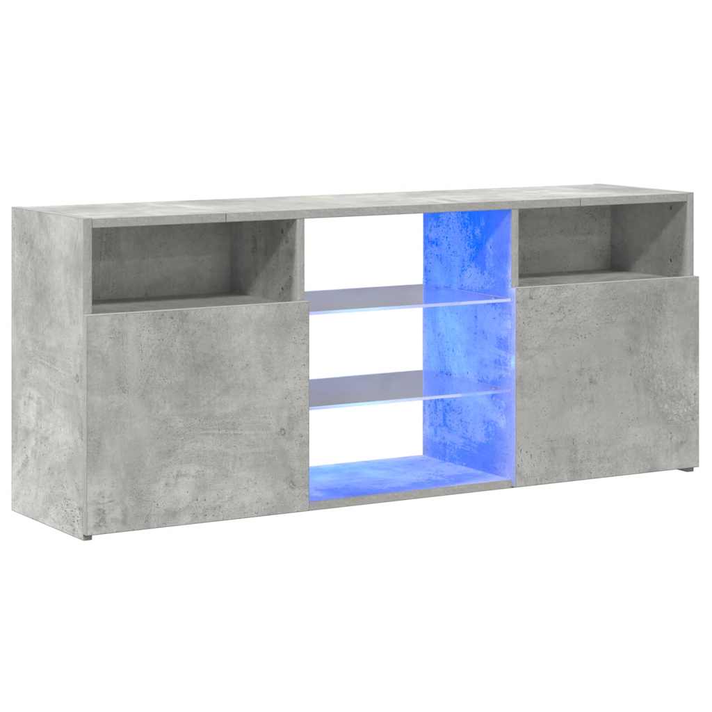 

vidaXL Tv-meubel met LED-verlichting 120x30x50 cm betongrijs
