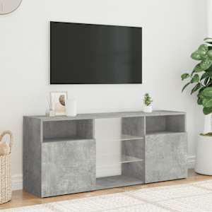 TV skříňka s LED osvětlením betonově šedá 120 x 30 x 50 cm - obrázek 4