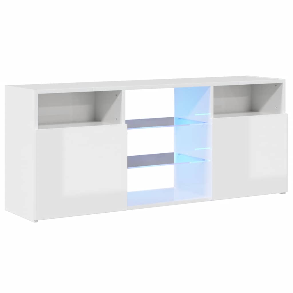 

vidaXL Tv-meubel met LED-verlichting 120x30x50 cm hoogglans wit