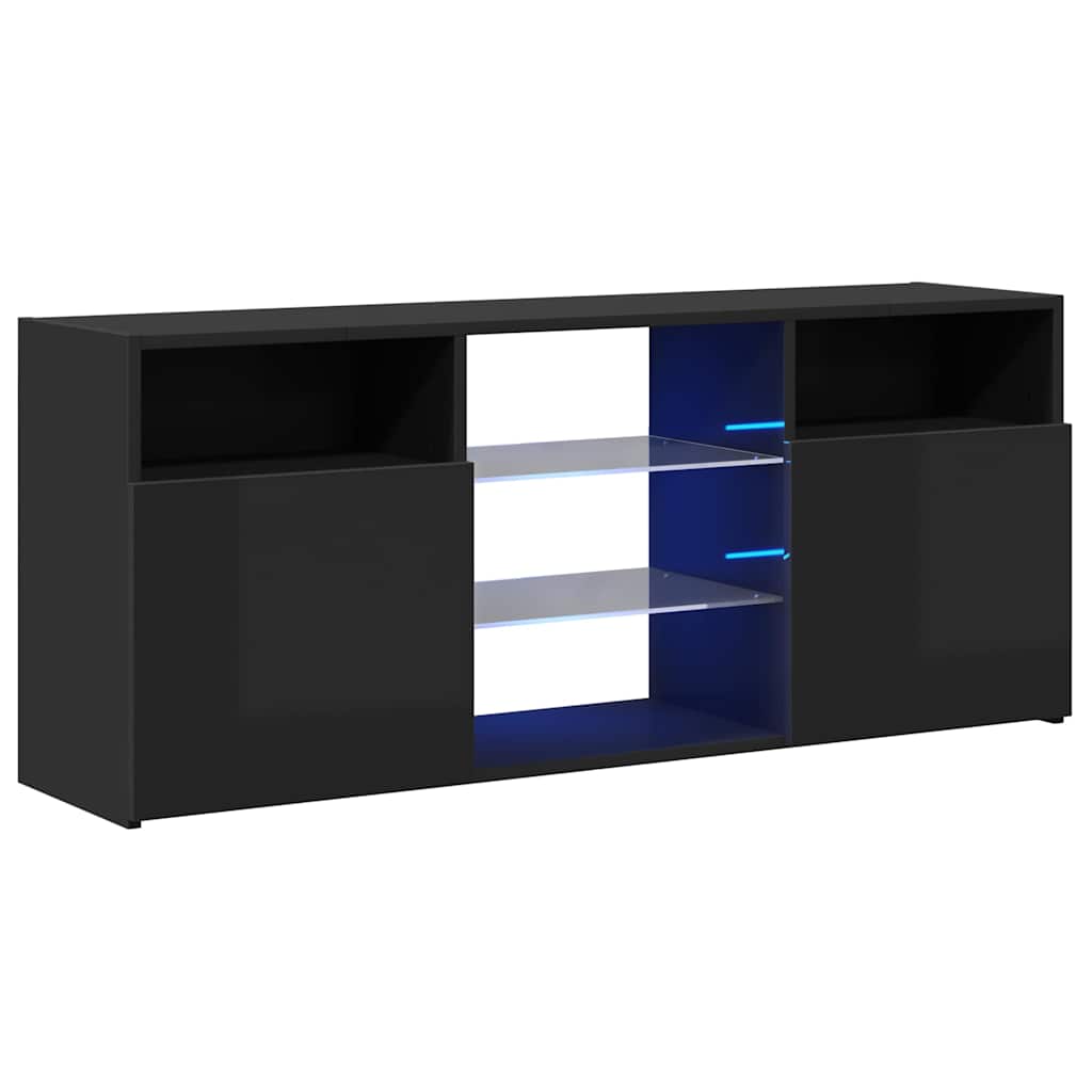 

vidaXL Tv-meubel met LED-verlichting 120x30x50 cm hoogglans zwart