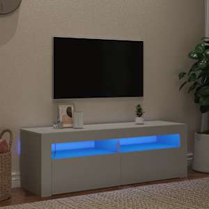 TV skříňka s LED osvětlením bílá 120 x 35 x 40 cm
