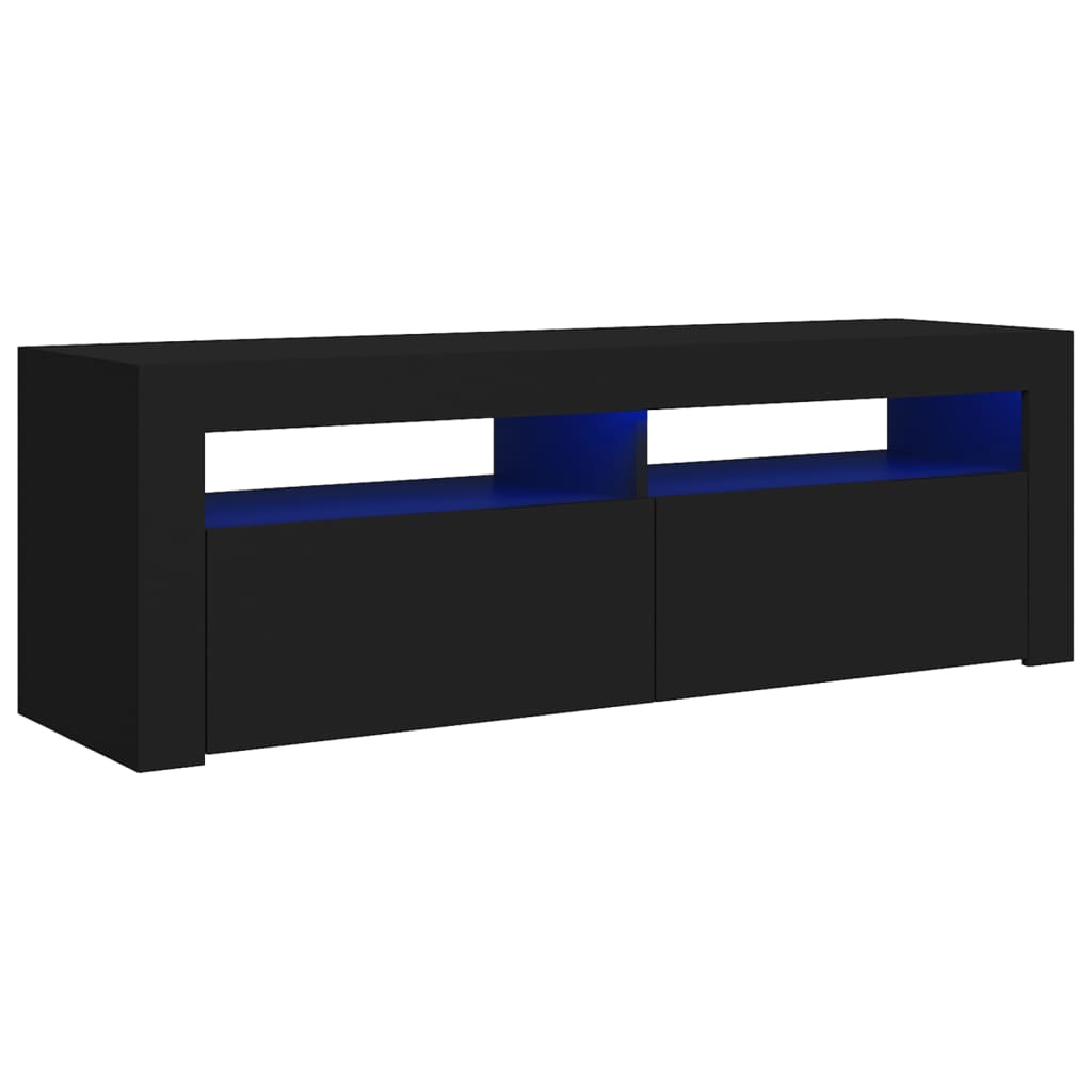 

vidaXL TV Cabinet with LED Lights Black 47.2"x13.8"x15.7"