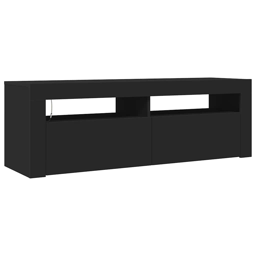 Thumbnail - vidaXL TV-Schrank mit LED-Leuchten Schwarz 120x35x40 cm