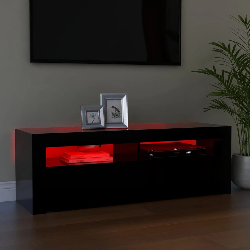 Meuble TV avec lumières LED Noir 120x35x40 cm | meublestv.fr 6