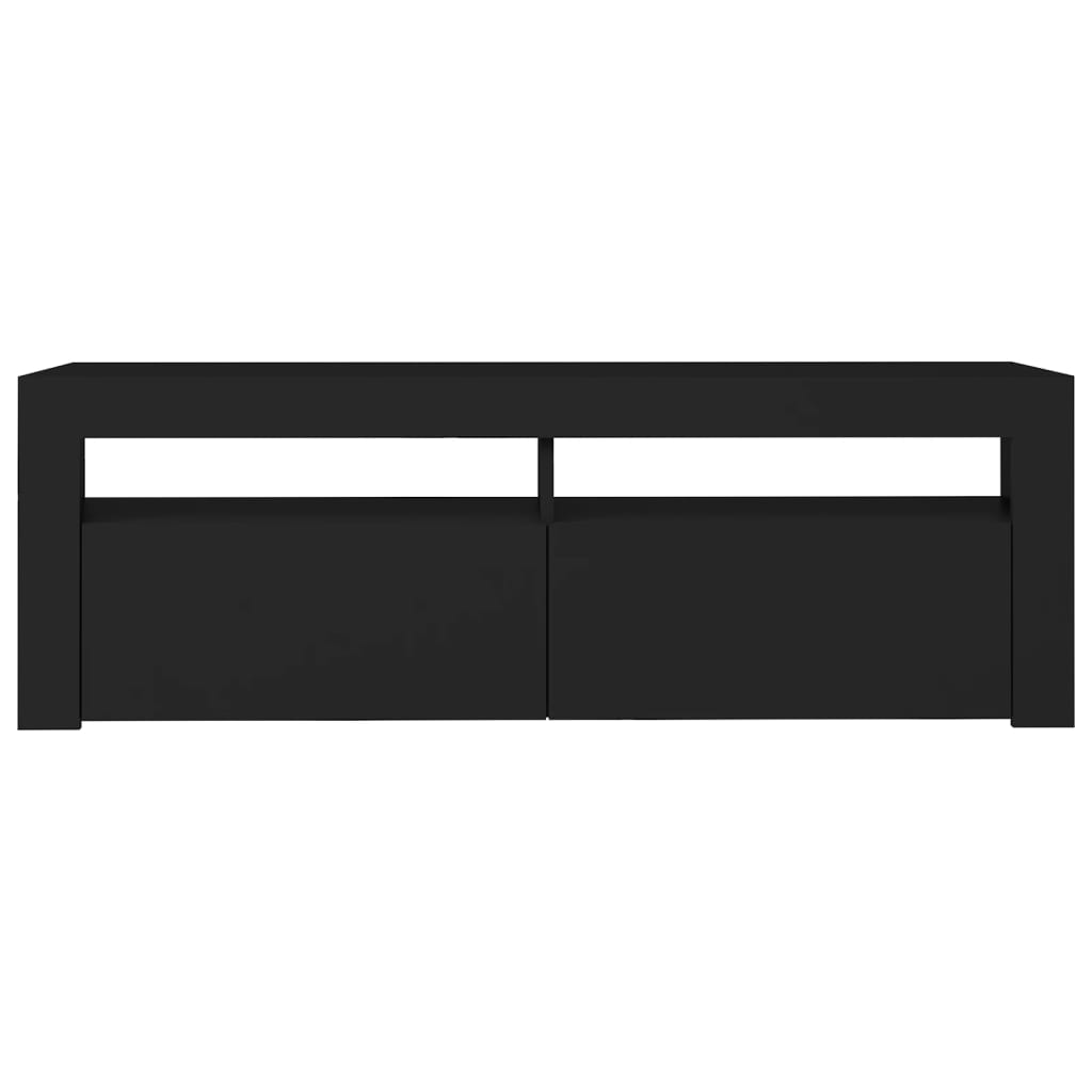 Comodă TV cu lumini LED, negru, 120x35x40 cm