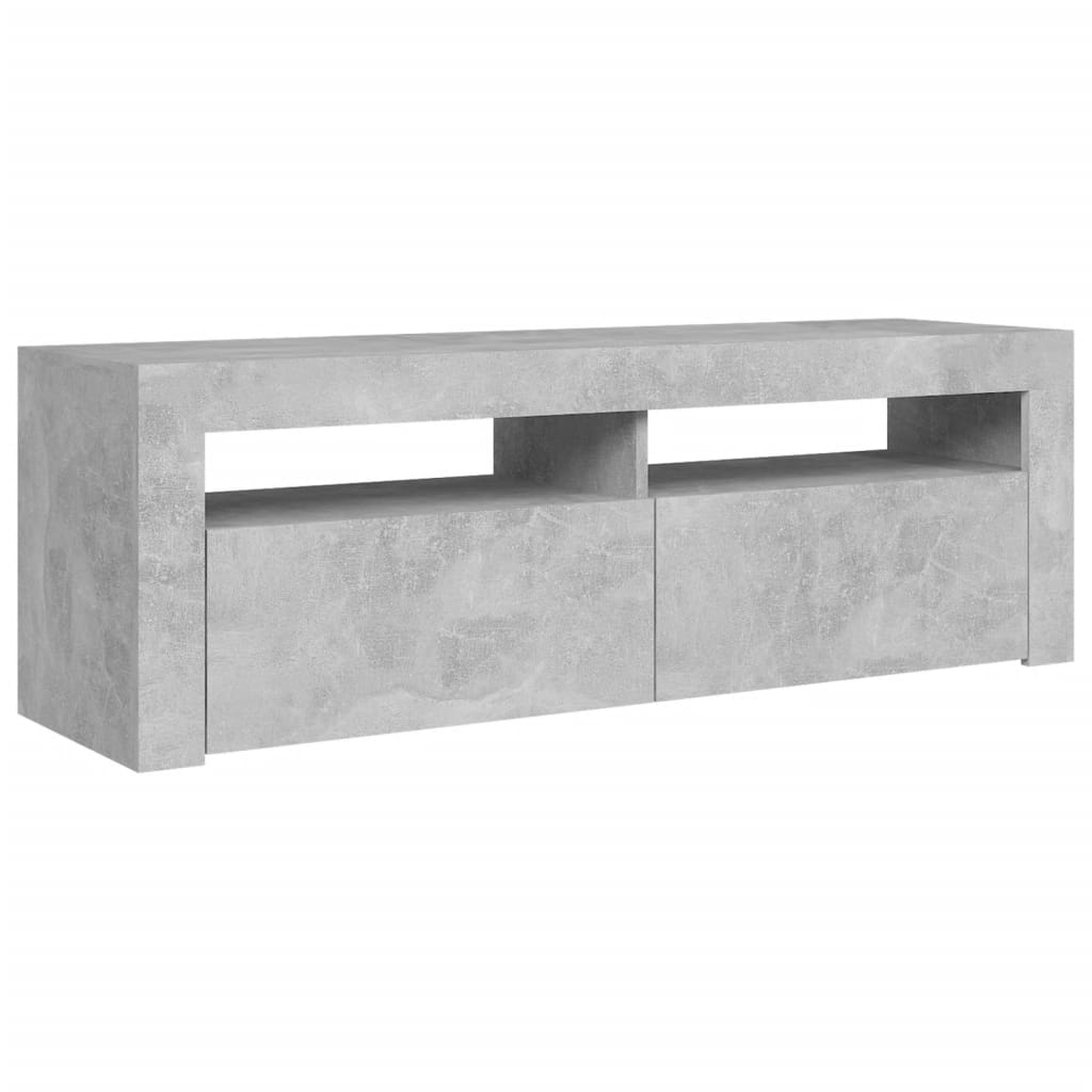 

vidaXL Tv-meubel met LED-verlichting 120x35x40 cm betongrijs