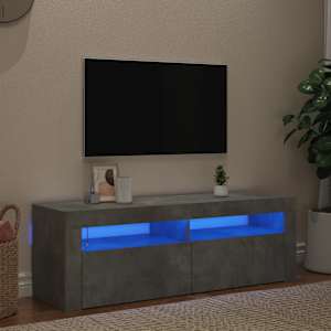 TV skříňka s LED osvětlením betonově šedá 120 x 35 x 40 cm - obrázek 1