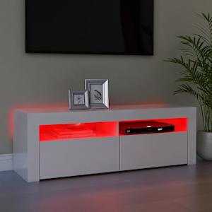 TV skříňka s LED osvětlením bílá s vysokým leskem 120x35x40 cm - obrázek 5