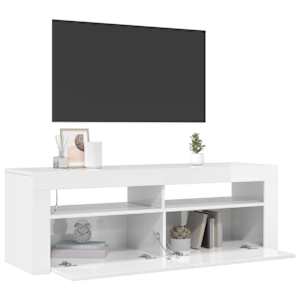 TV skříňka s LED osvětlením bílá s vysokým leskem 120x35x40 cm - obrázek 7