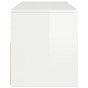 TV skříňka s LED osvětlením bílá s vysokým leskem 120x35x40 cm - obrázek 9