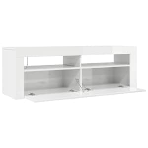 TV skříňka s LED osvětlením bílá s vysokým leskem 120x35x40 cm - obrázek 10