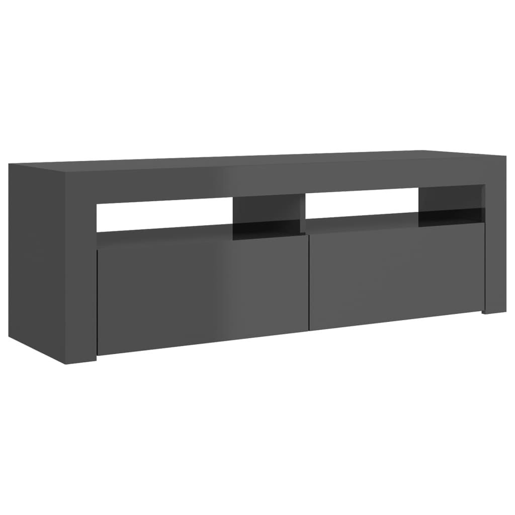 

vidaXL Tv-meubel met LED-verlichting 120x35x40 cm hoogglans grijs