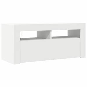 TV skříňka s LED osvětlením bílá 90 x 35 x 40 cm - obrázek 8