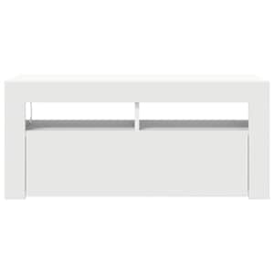 TV skříňka s LED osvětlením bílá 90 x 35 x 40 cm - obrázek 9