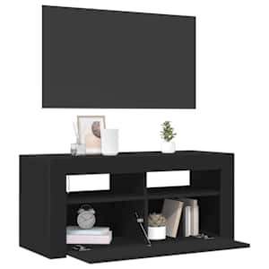TV skříňka s LED osvětlením černá 90 x 35 x 40 cm - obrázek 7