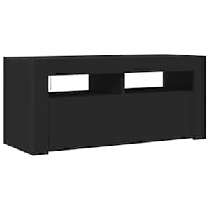 TV skříňka s LED osvětlením černá 90 x 35 x 40 cm - obrázek 8