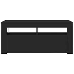 TV skříňka s LED osvětlením černá 90 x 35 x 40 cm - obrázek 9