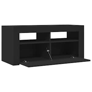 TV skříňka s LED osvětlením černá 90 x 35 x 40 cm - obrázek 11