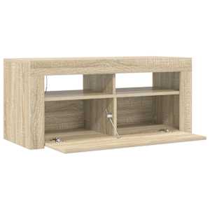 TV skříňka s LED osvětlením dub sonoma 90 x 35 x 40 cm - obrázek 10