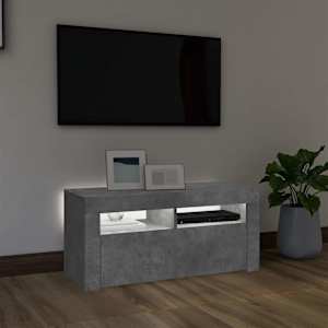 TV skříňka s LED osvětlením betonově šedá 90 x 35 x 40 cm - obrázek 3
