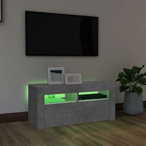 TV skříňka s LED osvětlením betonově šedá 90 x 35 x 40 cm - obrázek 4