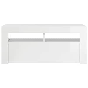 TV skříňka s LED osvětlením bílá s vysokým leskem 90x35x40 cm - obrázek 9