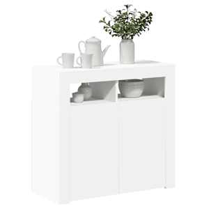 Příborník s LED osvětlením bílý 80 x 35 x 75 cm - obrázek 6