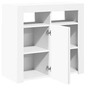 Příborník s LED osvětlením bílý 80 x 35 x 75 cm - obrázek 7