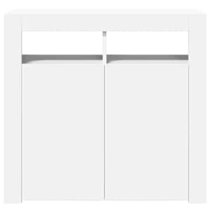 Příborník s LED osvětlením bílý 80 x 35 x 75 cm - obrázek 9