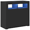 vidaXL puhvetkapp LED-tulega, must, 80 x 35 x 75 cm