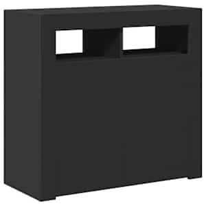 Příborník s LED osvětlením černý 80 x 35 x 75 cm - obrázek 7