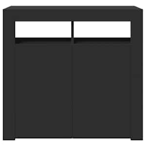 Příborník s LED osvětlením černý 80 x 35 x 75 cm - obrázek 9