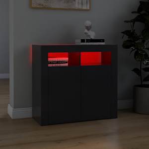 vidaXL &Scaron;oninė spintelė su LED ap&scaron;vietimu, pilkos spalvos, 80x35x75cm