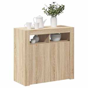 Příborník s LED osvětlením dub sonoma 80 x 35 x 75 cm - obrázek 6
